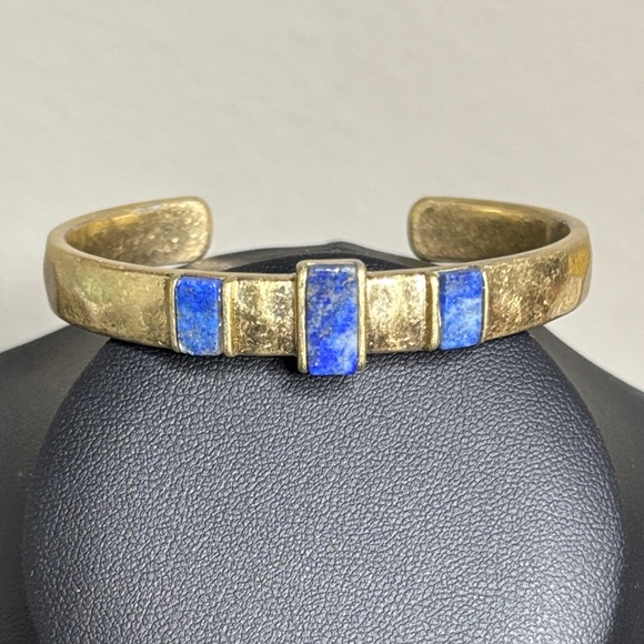 Banana Republic Jewelry - Banana Republic Lapiz Gold Tone Hammered Cuff Bangle Bracelet